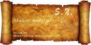 Stolcz Noémi névjegykártya